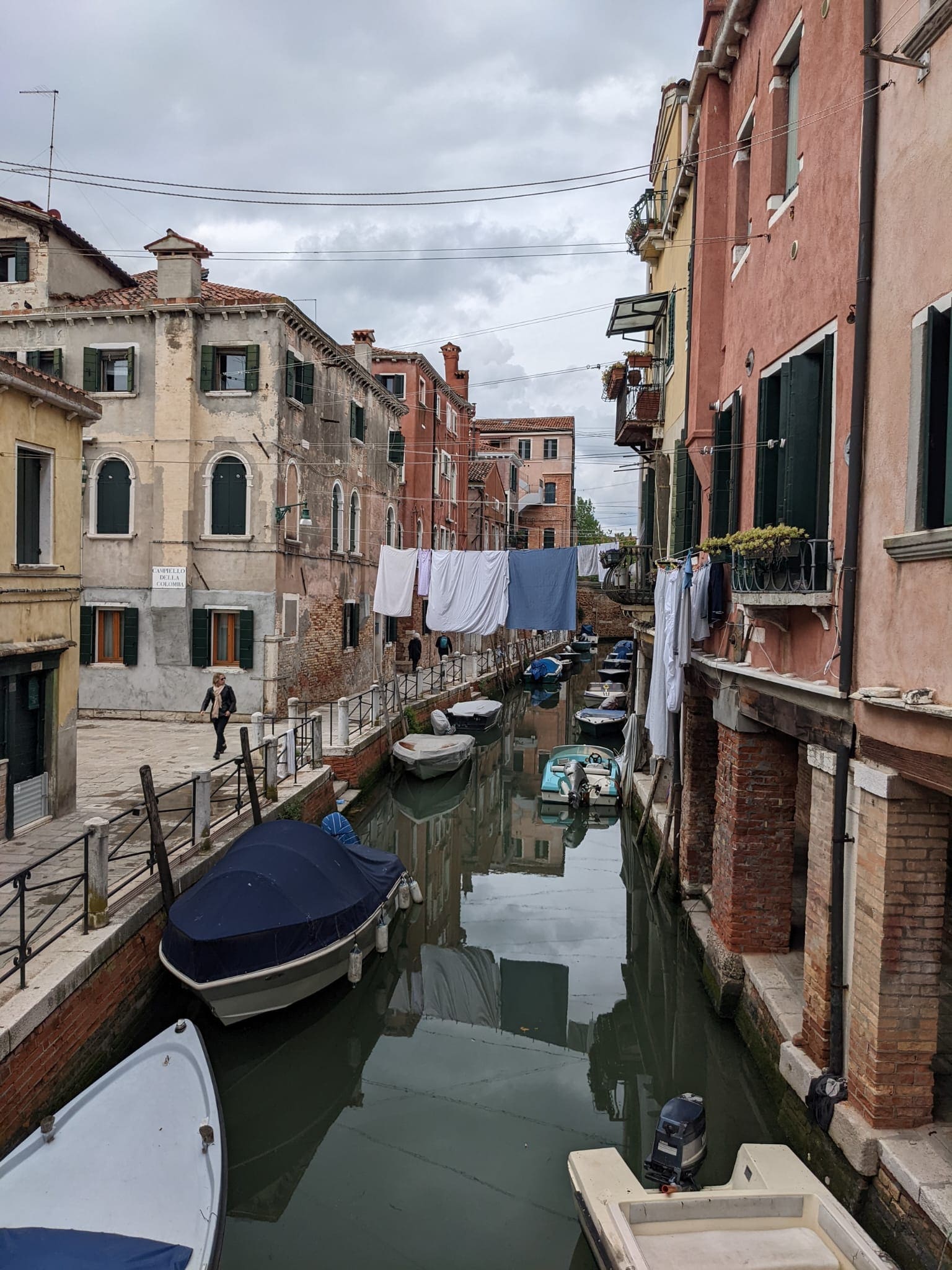 boats and buildings on a canal in Venice